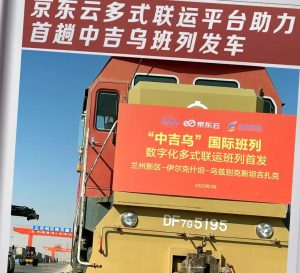 依托京东云多式联运平台 “中吉乌”国际多式联运货运班列日前发车-物流之家