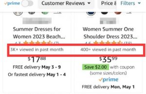 亚马逊产品页面开始显示产品浏览量-物流之家