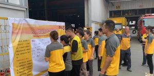 第22个全国“安全生产月” 韵达嘉兴分拨中心开展消防演练-物流之家