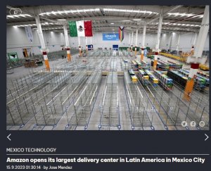 亚马逊在墨西哥城 开设配送中心“亚马逊DXX1”-物流之家