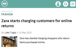 H&M宣布将取消部分市场的免费退货服务-物流之家