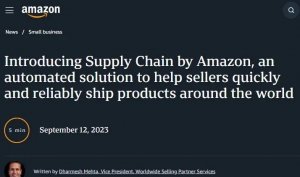 亚马逊正式发布“亚马逊供应链”(Supply Chain by Amazon) -物流之家