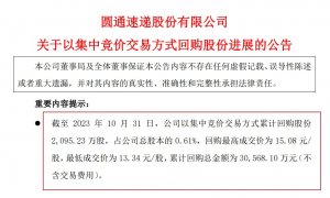 圆通使用自有资金回购公司股份 总额不超过5亿元-物流之家