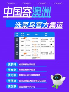 菜鸟集运正式上线澳洲地区-物流之家