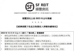 顺丰房托2023全年营收4.4亿港元-物流之家