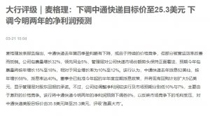 中通快递遭Invesco Advisers, Inc.减持114.05万股-物流之家