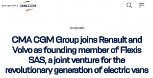 达飞集团联合雷诺、沃尔沃成立合资企业Flexis SAS-物流之家