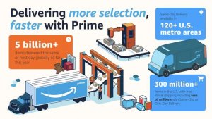 亚马逊物流再度加快配送速度，当日达商品数量已逾 50 亿件-物流之家