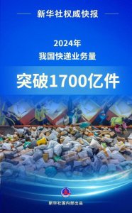 2024年我国快递业务量突破1700亿件-物流之家