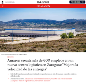 亚马逊重启西班牙萨拉戈萨省物流中心 投资超1亿欧元-物流之家