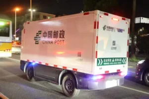 深圳邮政开通首条无人车夜间配送线路-物流之家