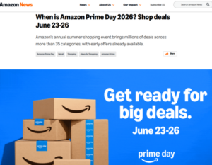 重磅，2026亚马逊Prime会员日正式定档-物流之家